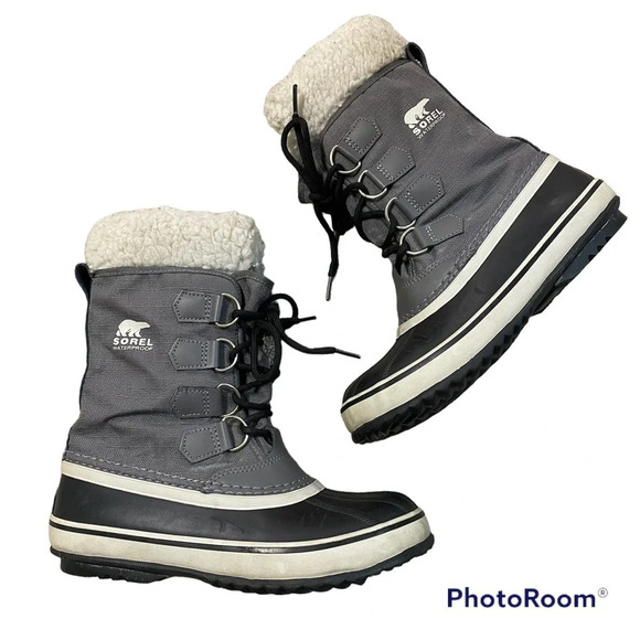 SOREL Carnival Boot Waterproof Winter Snow Boots NL 1495-035 Faux Fur size 6 - Picture 1 of 13